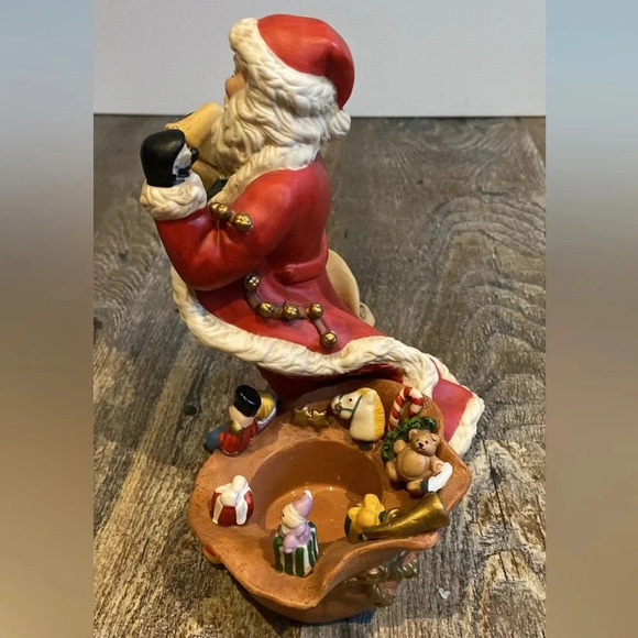 Partylite | Porcelain Santa Checking his List Tea light/ Votive Holder - Picture 2 of 7